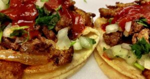 Tacos al pastor at the original King Taco in Cypress Park in honor of Raul Martinez Sr.